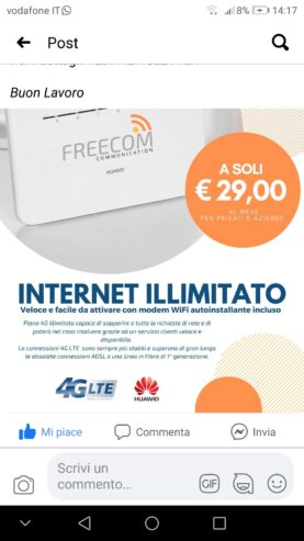 FREECOM INTERNET TECNOLOGIA 4G LTE INTERNET ILLIM