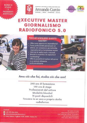 EXECUTIVE MASTER GIORNALISMO RADIOFONICO 5.0