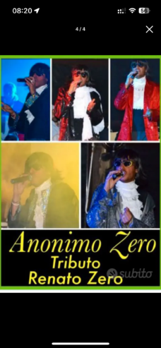 Cover/tributo Renato Zero per eventi