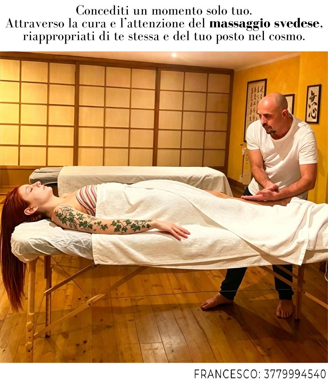 Massaggio rilassante e massaggio piedi.
